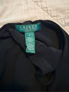 Lauren Ralph Lauren Black Lin Sleeve Dress